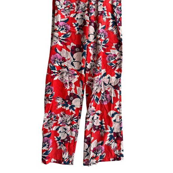 YUMI KIM Red Floral Belted Jumpsuit Size XS - Picture 6 of 7